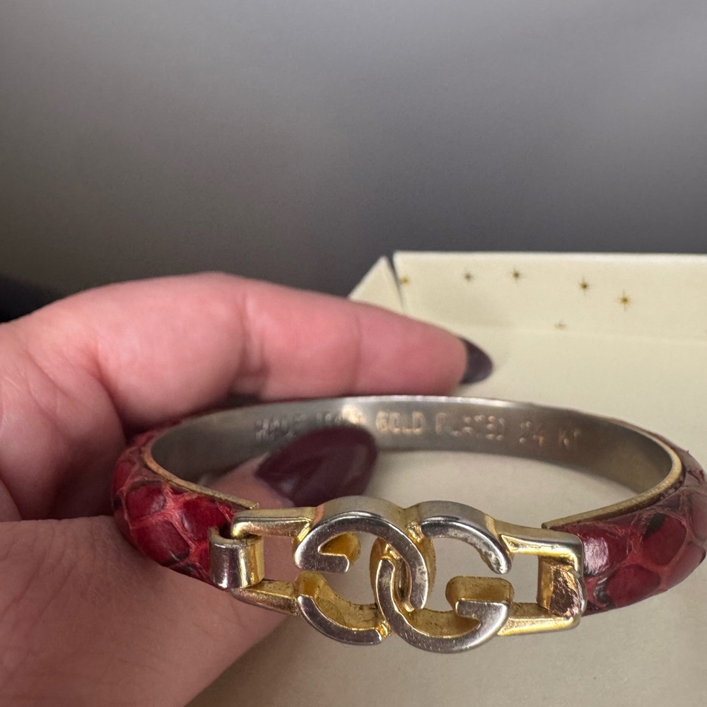 Vintage Gucci Snakeskin bracelet.